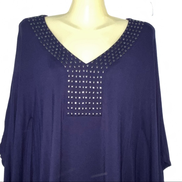 Essentials by Milano batwing poncho top Sz S - Picture 2 of 6